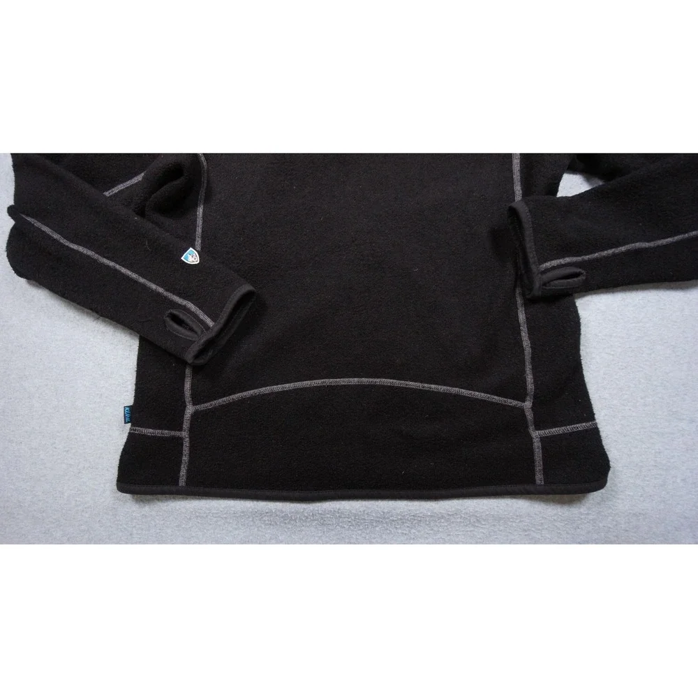 Kuhl Jacket Mens Large Black Interceptr Fleece Hoodie Full Zip Outdoors Adult